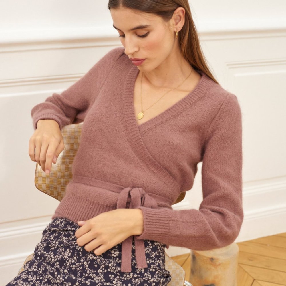 ROUJE - MARTY Cardigan Sweater (Marron Glacé)